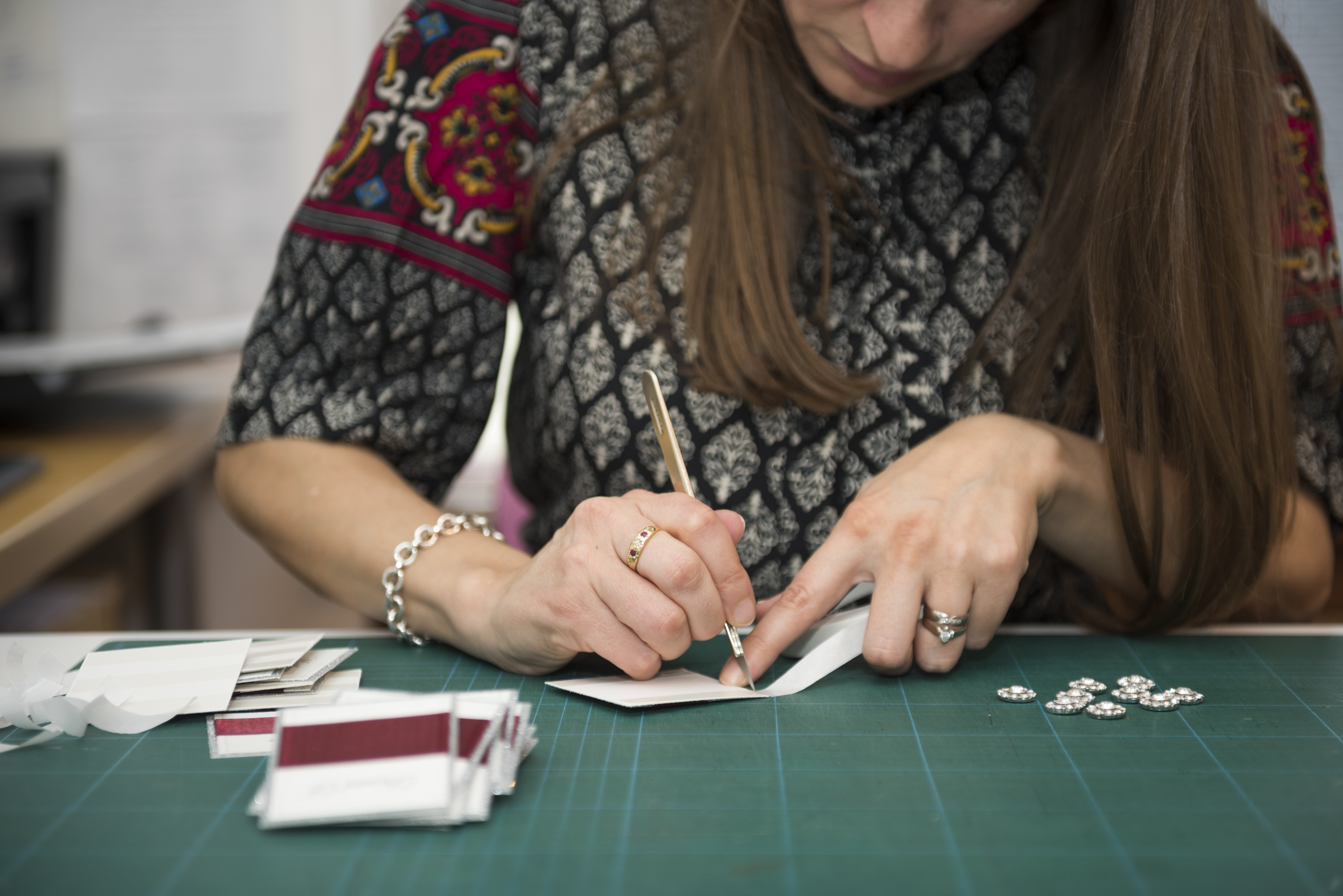 Lisa making place cards and wedding stationery Inspired by Lisa
