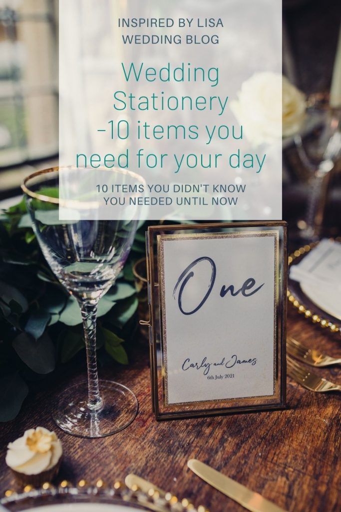 information graphic wedding stationery blog post image of table name in frame