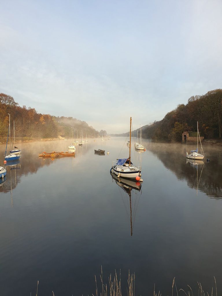 photo rudyard lake misty boats