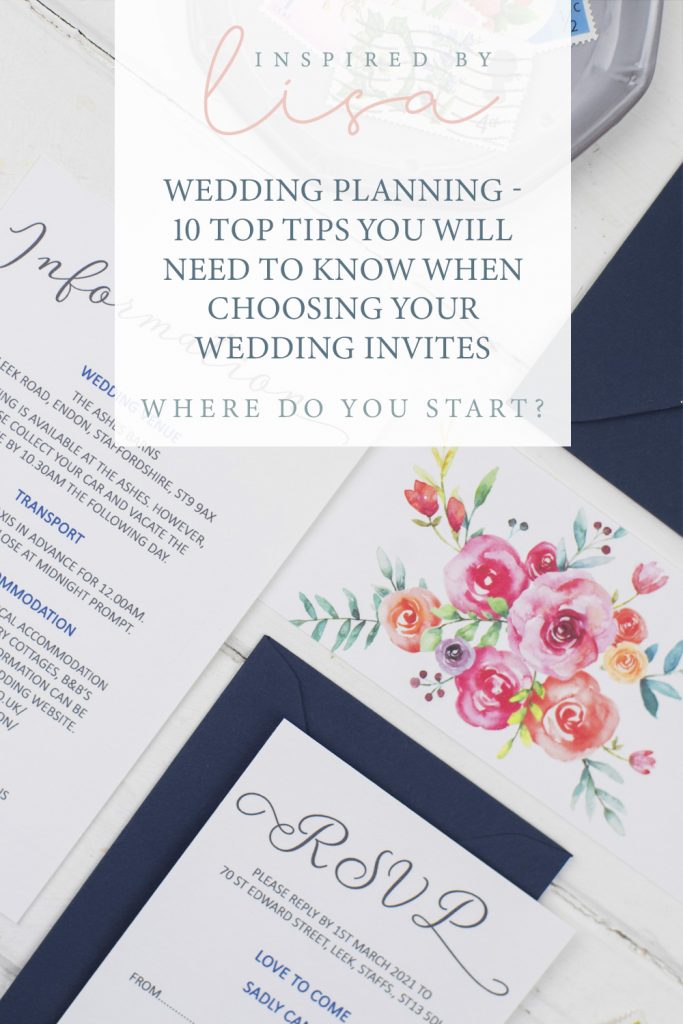 wedding planning graphic floral invite text on top