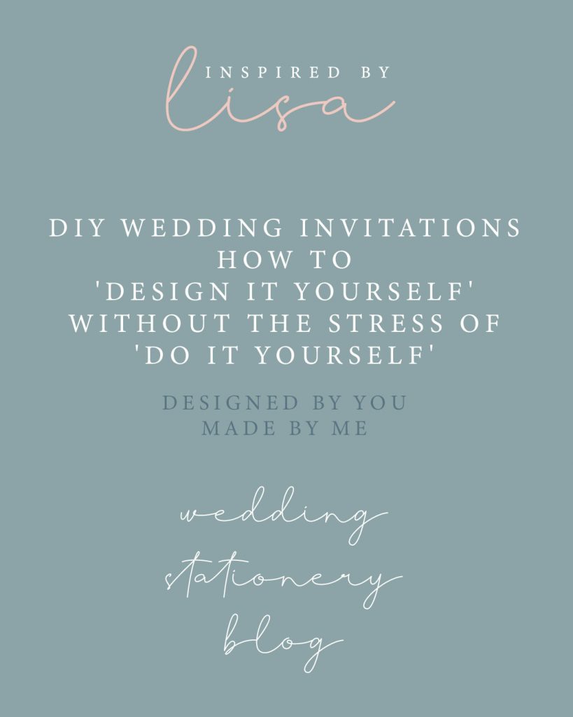 diy wedding invitations graphic wording on blue grey background